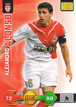 Alejandro Alonso AS Monaco 2010 Foot Adrenalyn XL #198